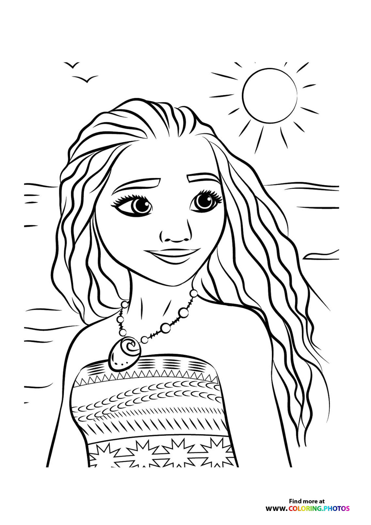 Moana portrait disney princess