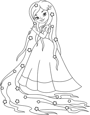 Coloring pages disney princess rapunzel coloring pages free online