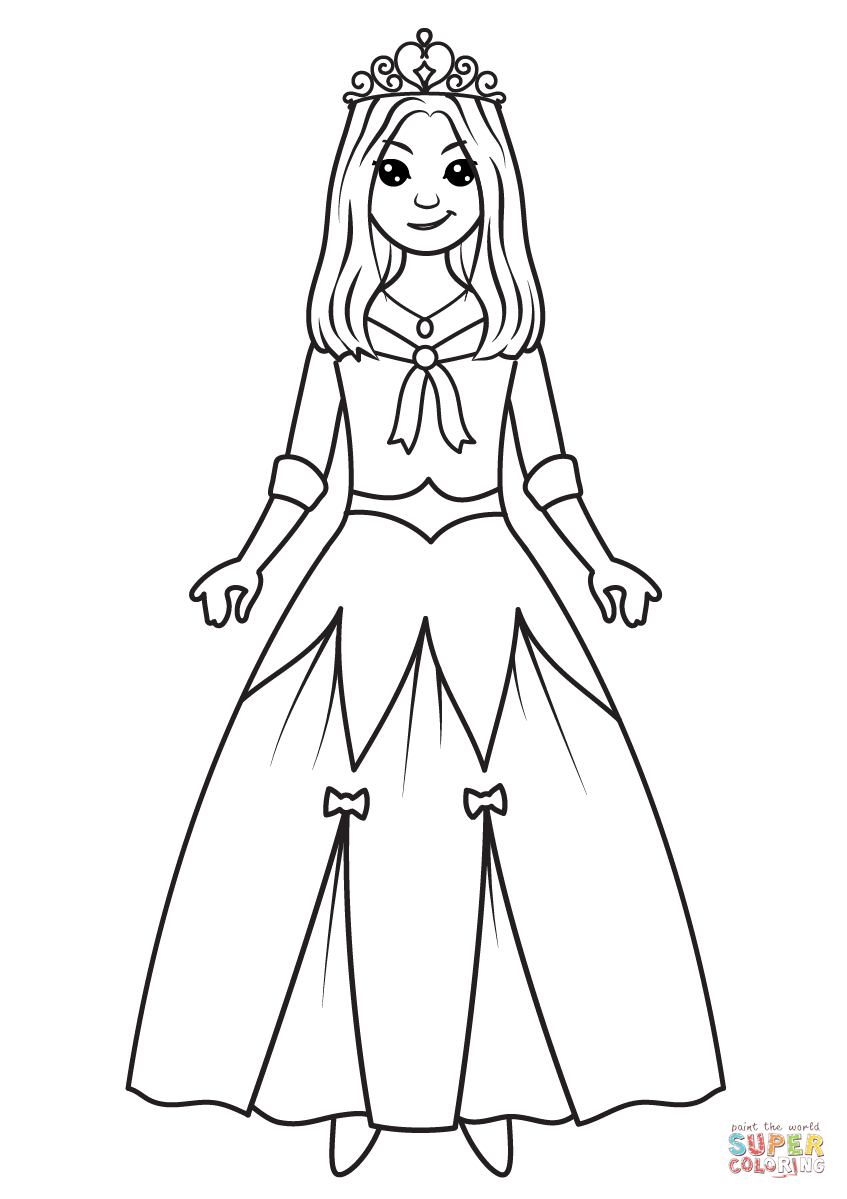 Princess coloring page free printable coloring pages