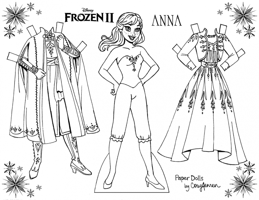 Frozen coloring paper dolls of elsa and anna princess paper dolls free printable paper dolls frozen paper dolls