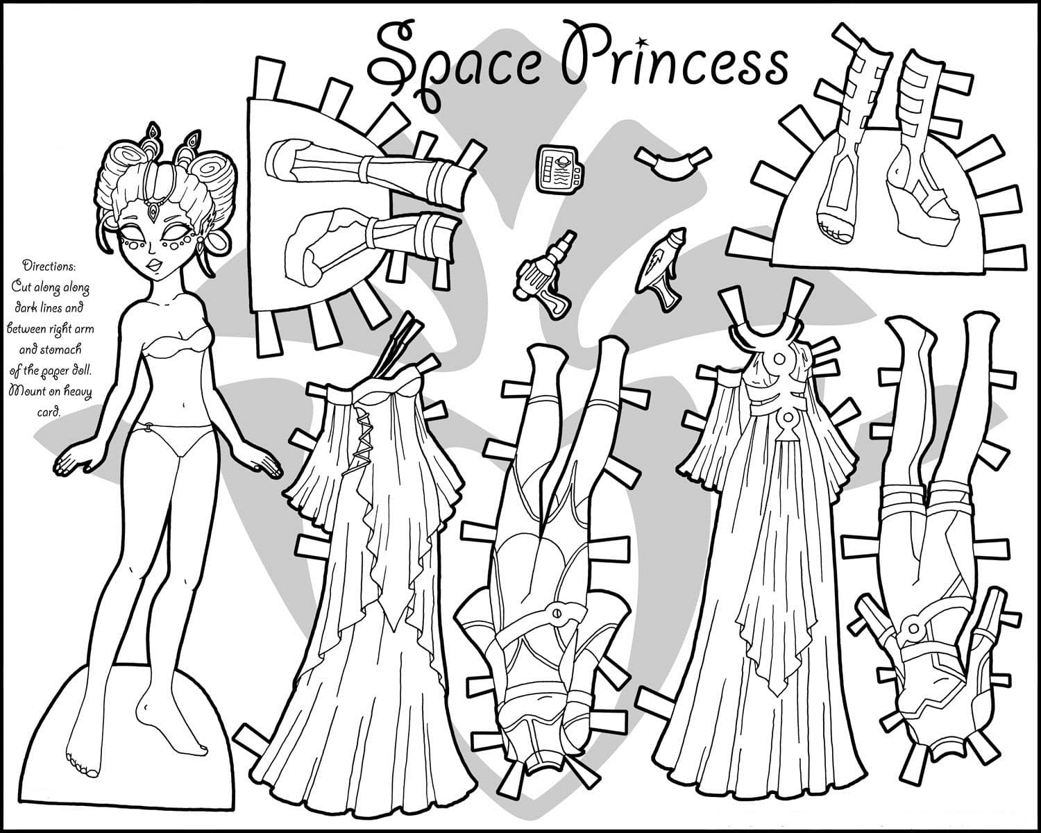 Paper doll coloring pages printable for free download