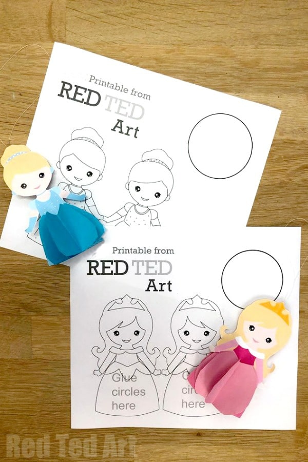 D princess paper doll colouring pages