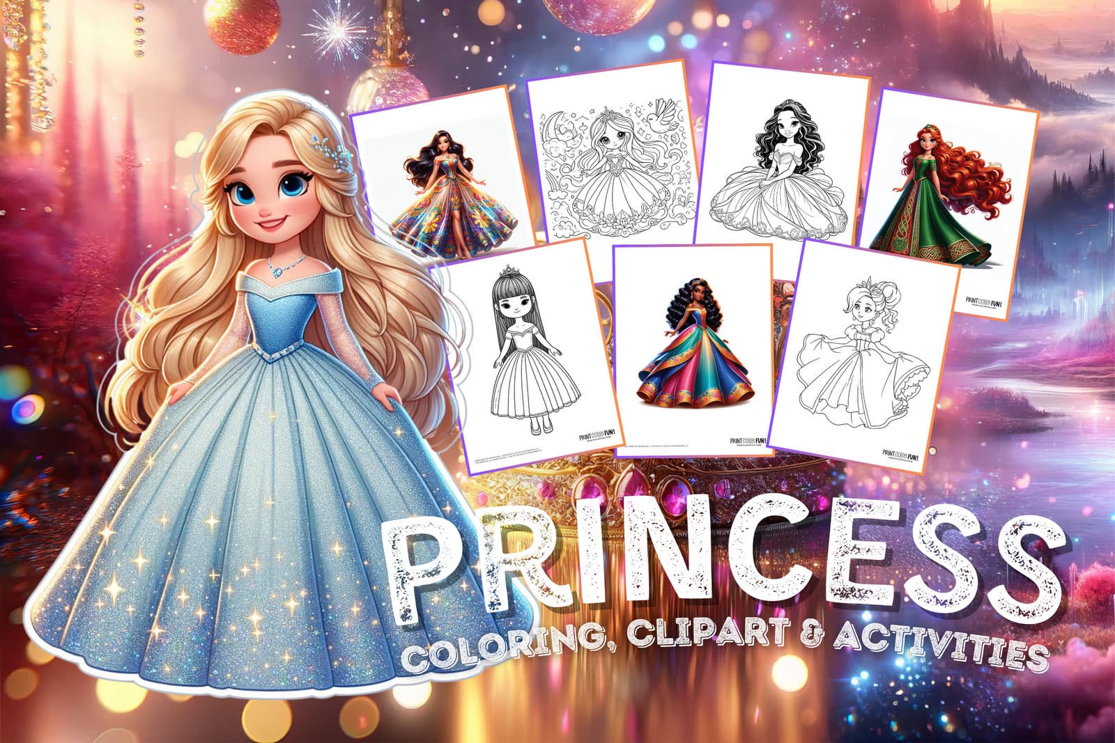 Princess coloring pages spectacular color clipart are a gateway to fairytale adventures at