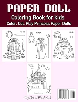 Paper doll lor cut play princesses of the world loring book for kids