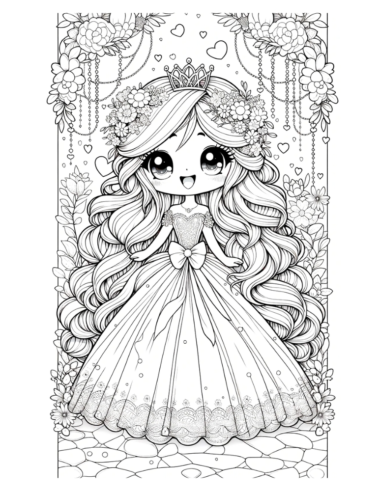 Free princess coloring pages for kids