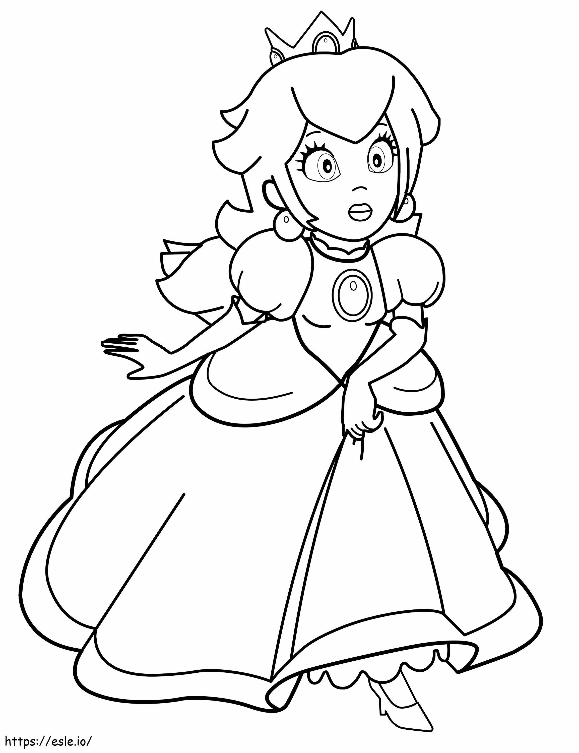 Perfect princess peach coloring page
