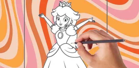 Download princess peach coloring book android on pc