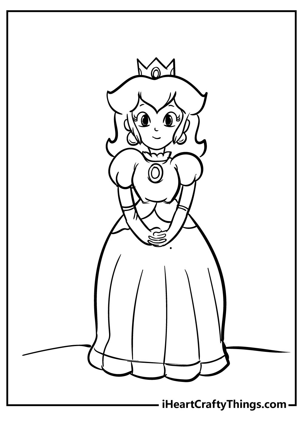 Princess peach coloring pages free printables