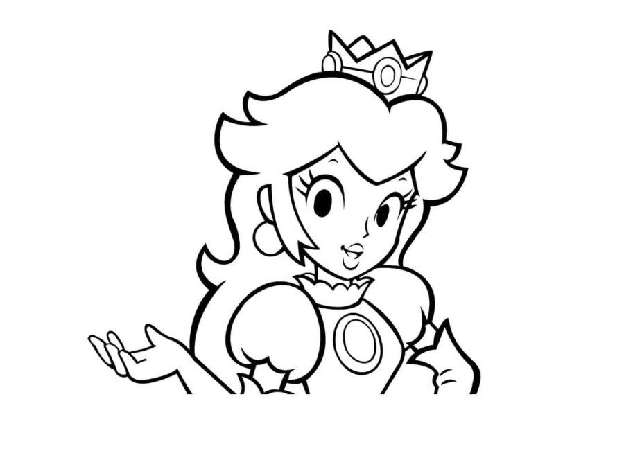 Princess peach coloring pages