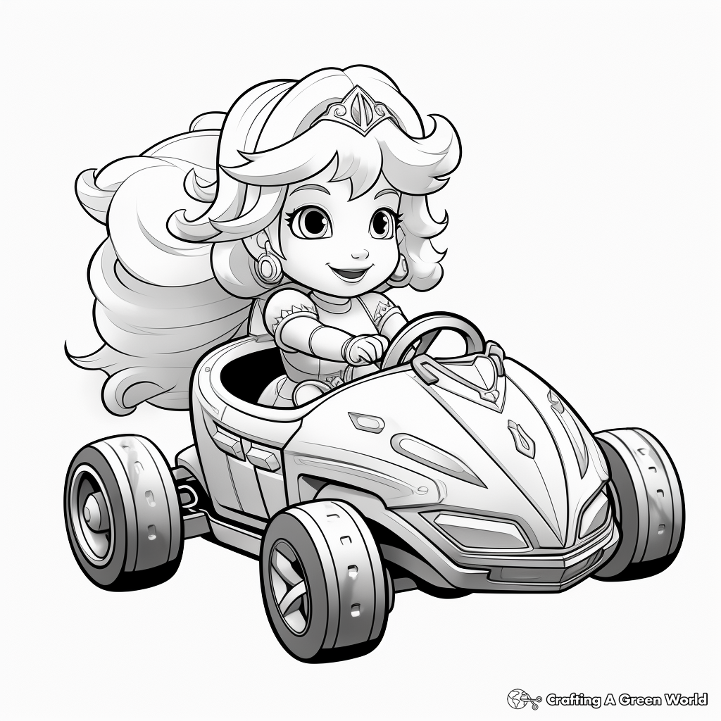 Princess peach coloring pages