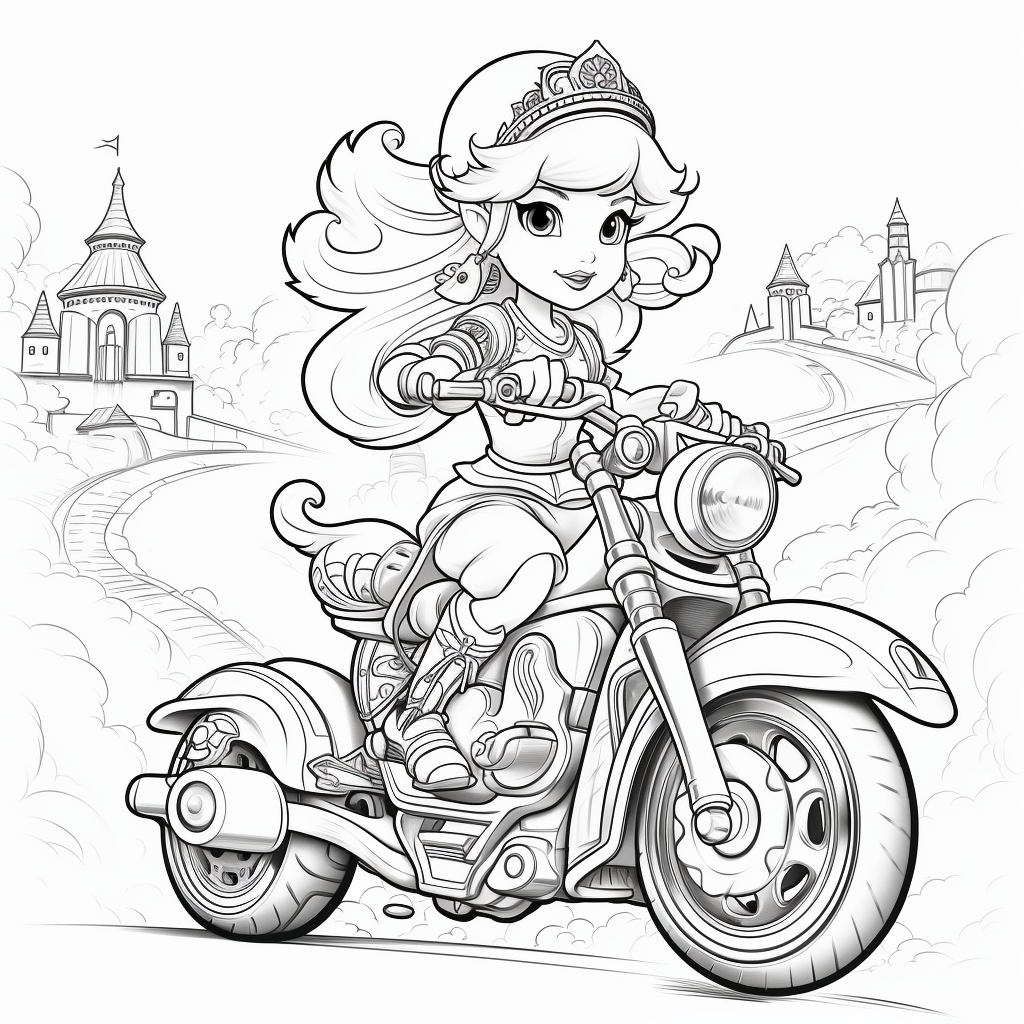 Princess peach coloring pages