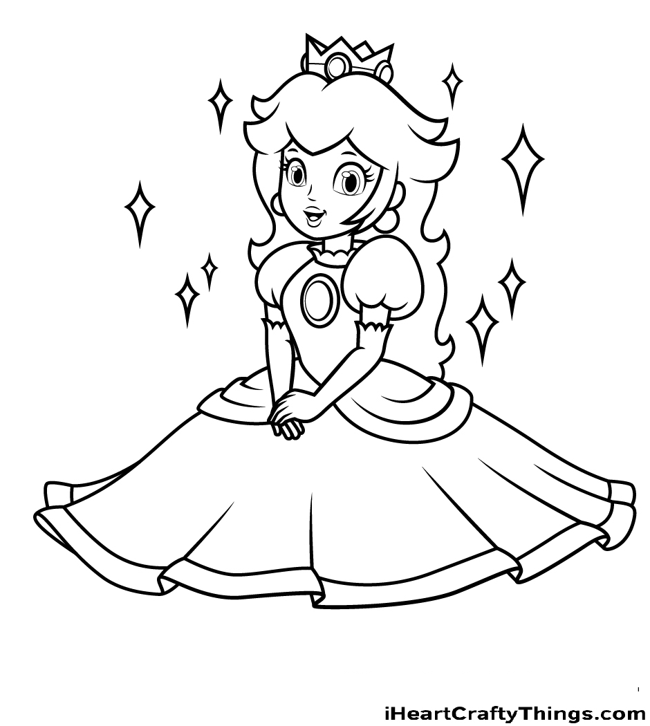 Princess peach coloring pages