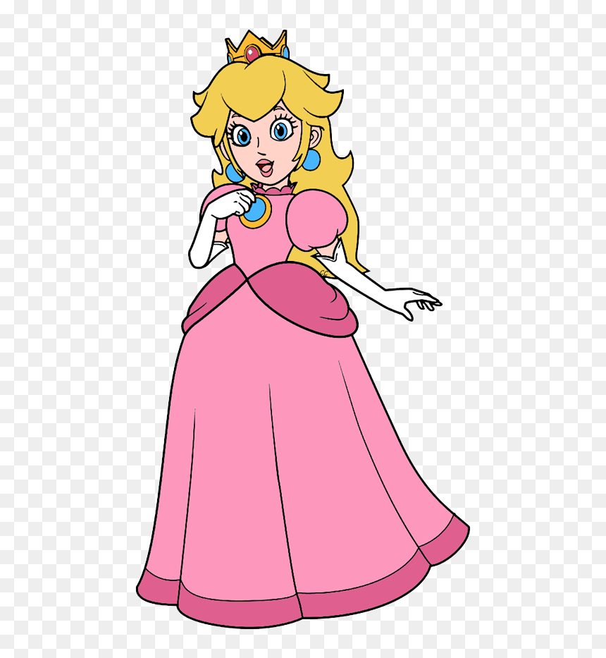 Princess peach coloring pages hd png download