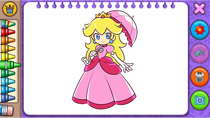 Princess peach doll coloring android s