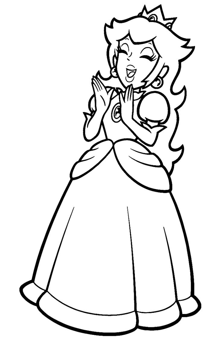 Princess peach coloring pages