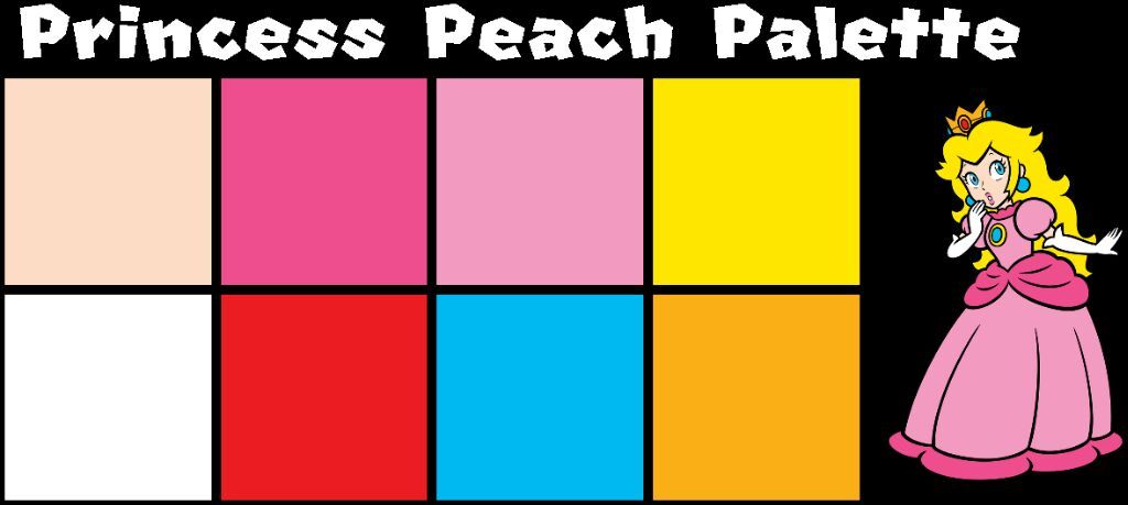 Mario d artwork official color palette mario amino