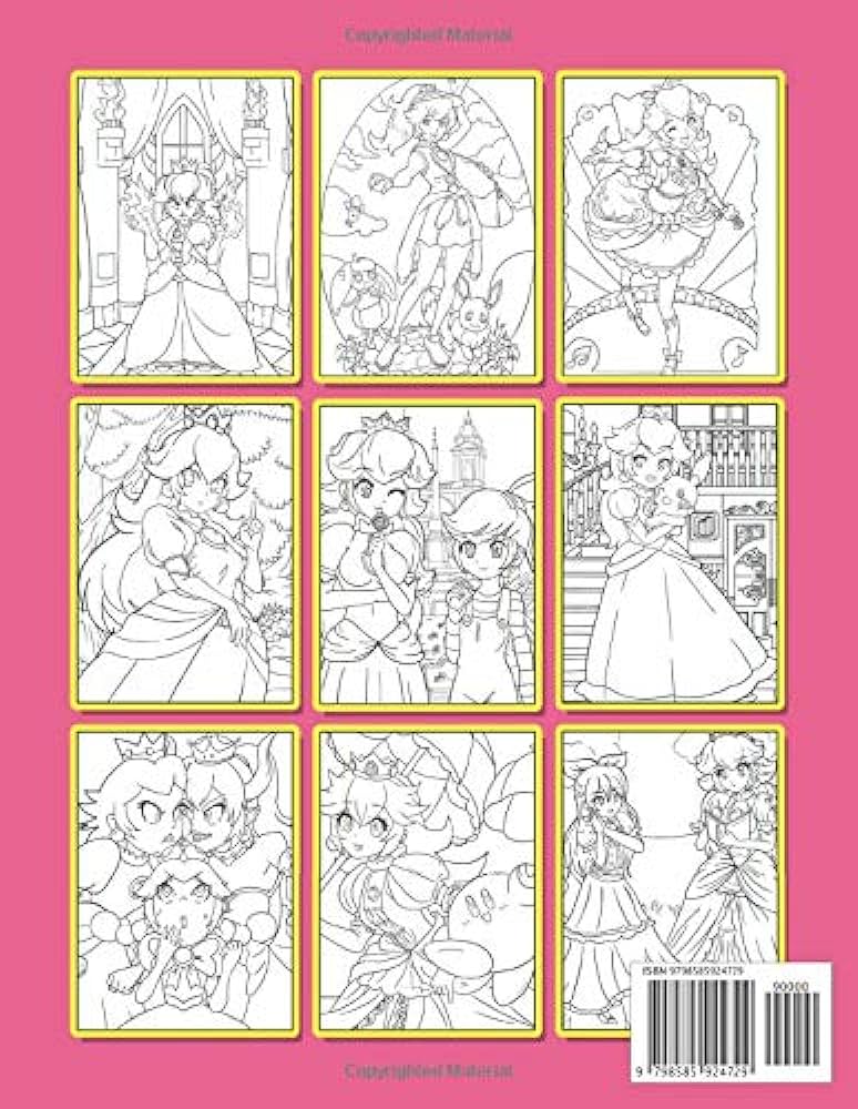 Princess peach coloring book princess peach color wonder coloring books for adult joji terauchi books