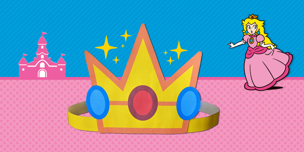 Print princess peach crown