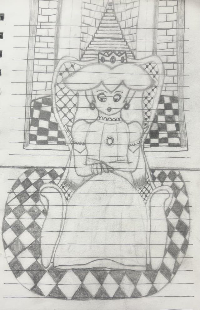 Princess peach and her throne rsupermario