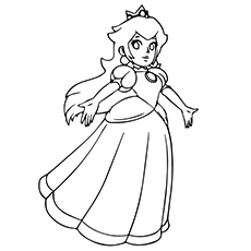 Best princess peach coloring pages for your little girl