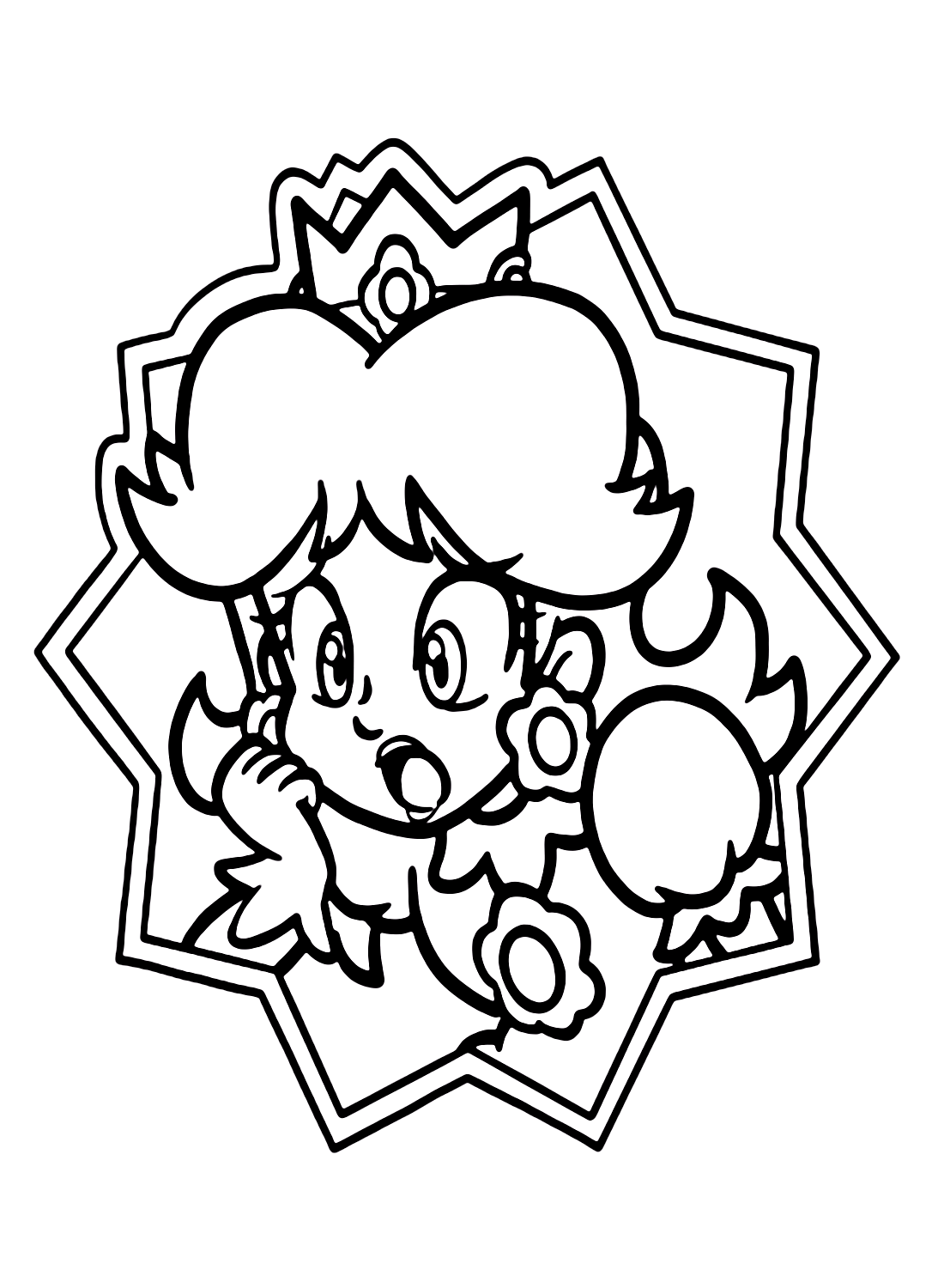 Princess daisy coloring pages printable for free download