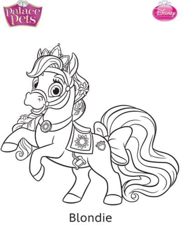 Blondie from palace pets coloring page