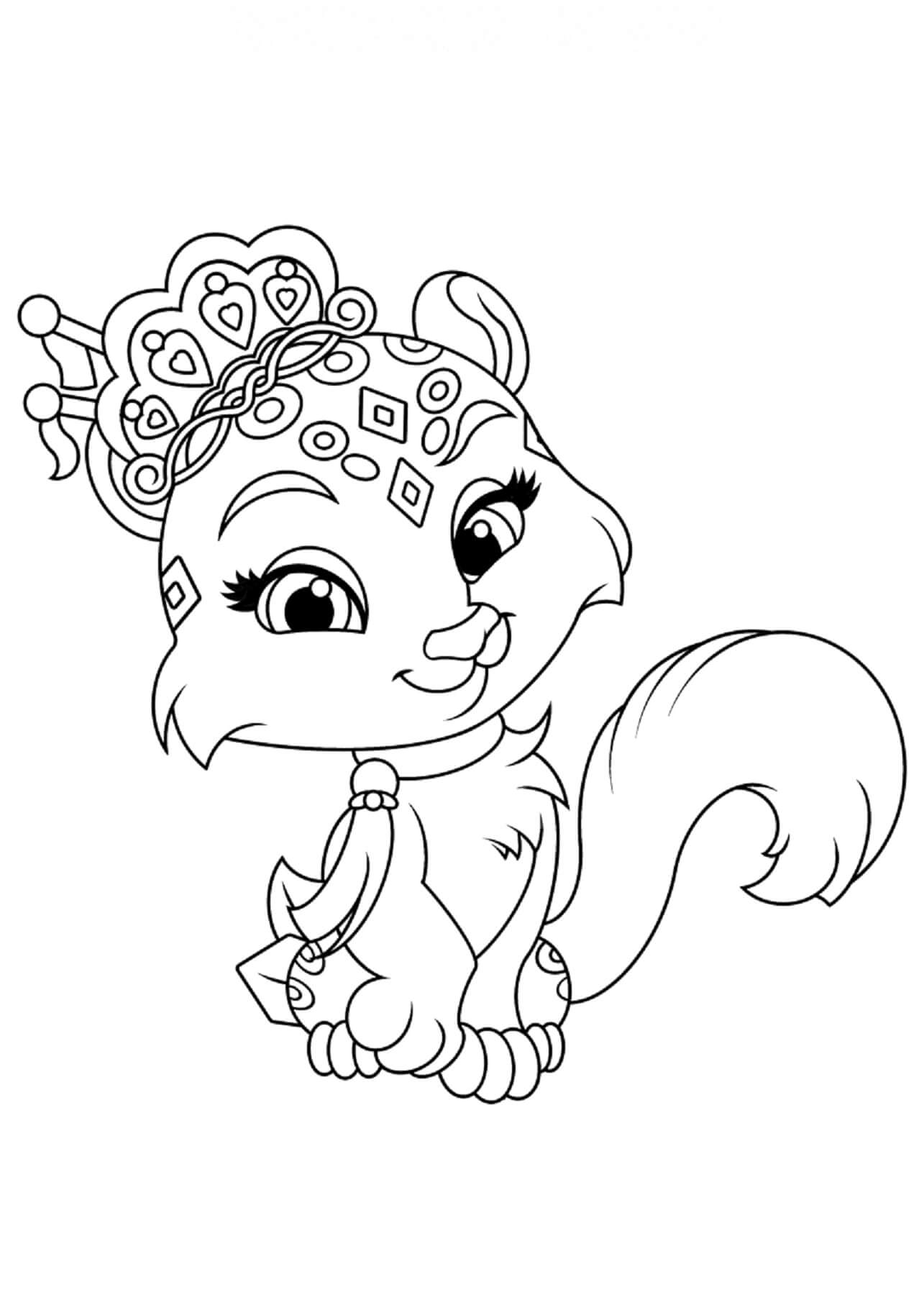 Palace pets snowpaws coloring page