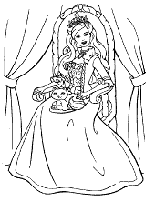 Princess coloring page for girls