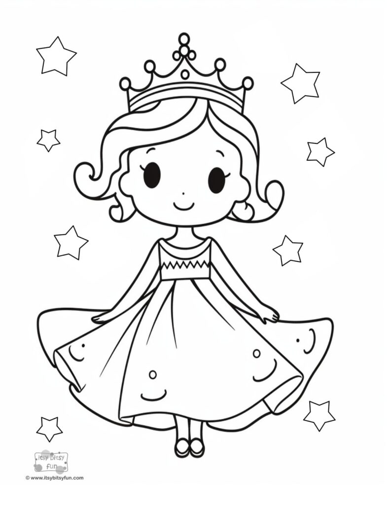 Free printable princess coloring pages