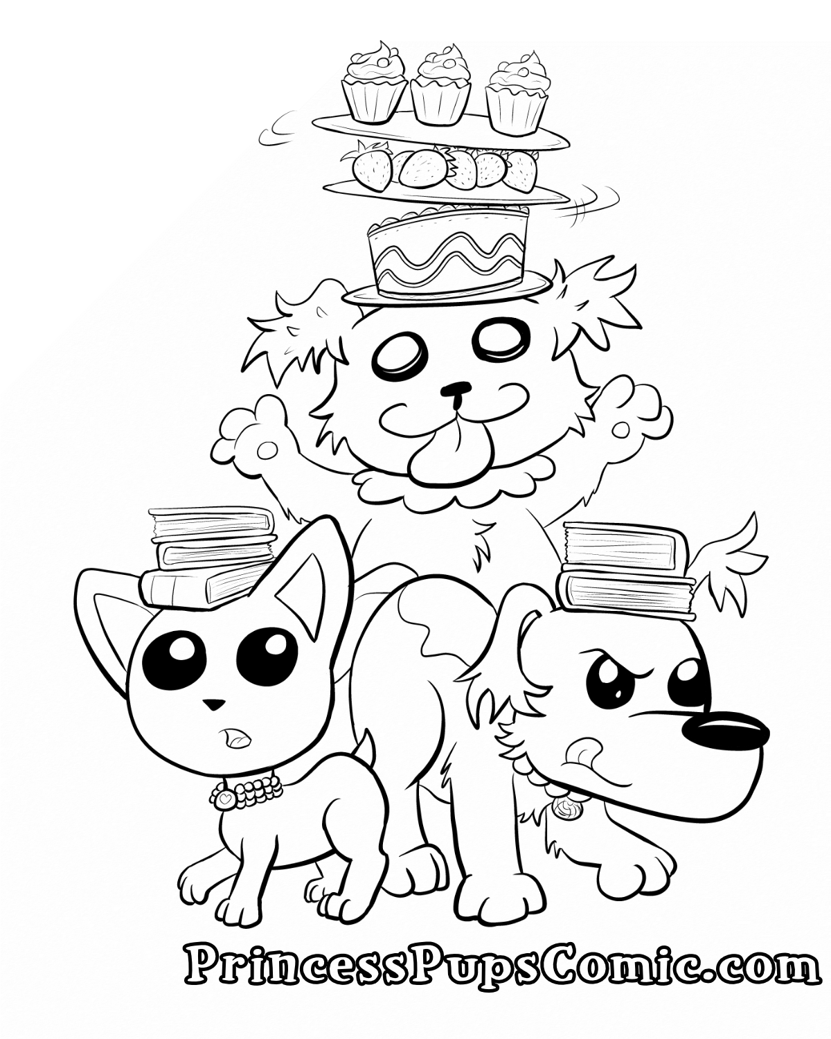 Snack and space coloring pages