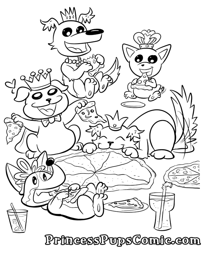 Beach and pizza please for coloring