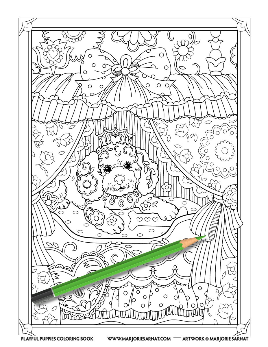 Playful puppies â marjorie sarnat design illustration