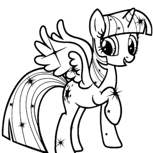 Twilight sparkle coloring pages printable for free download
