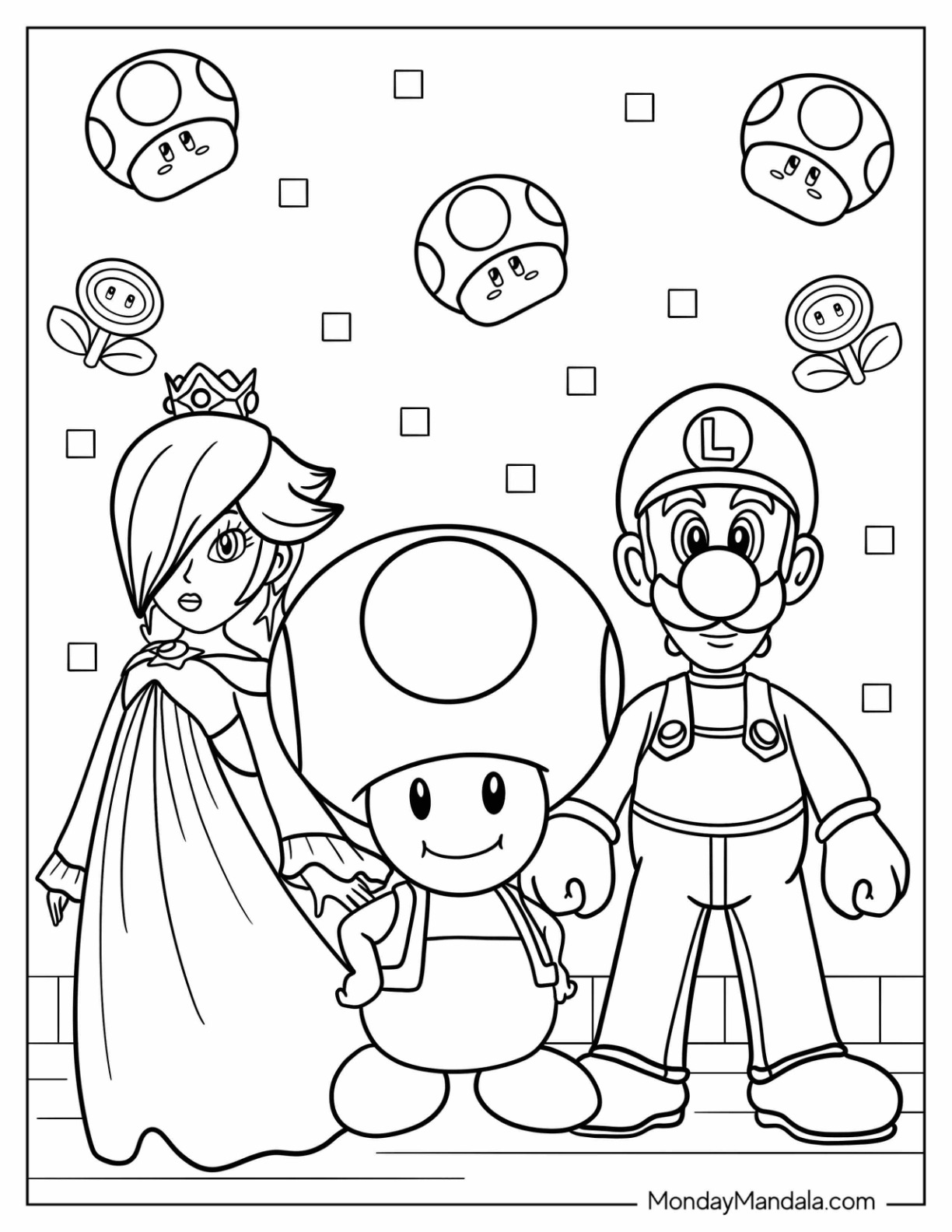 Rosalina coloring pages free pdf printables