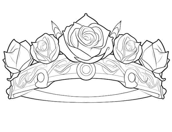 Beautiful rose coloring pages for kids and adults