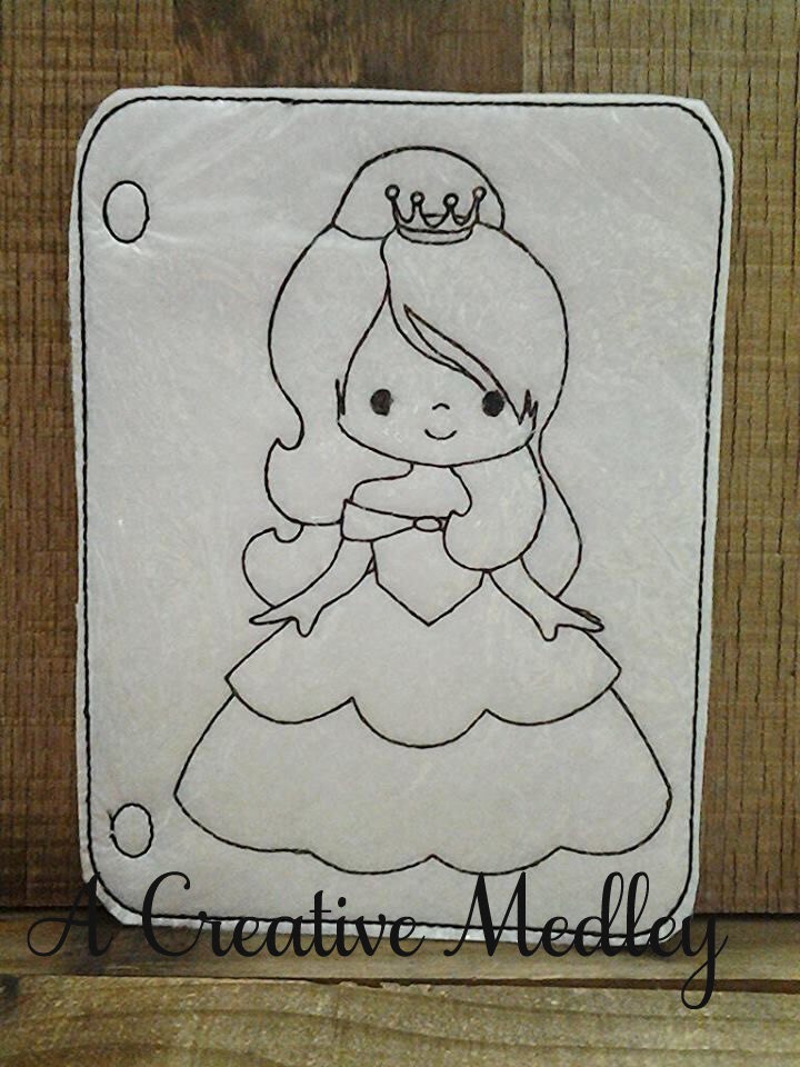 Coloring page rose princess â a creative medley