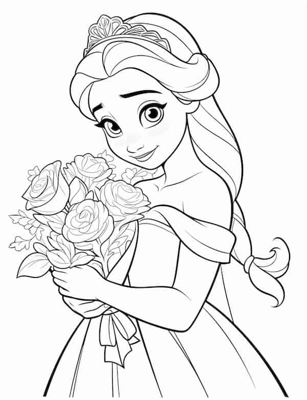 Beautiful rose coloring pages for kids and adults