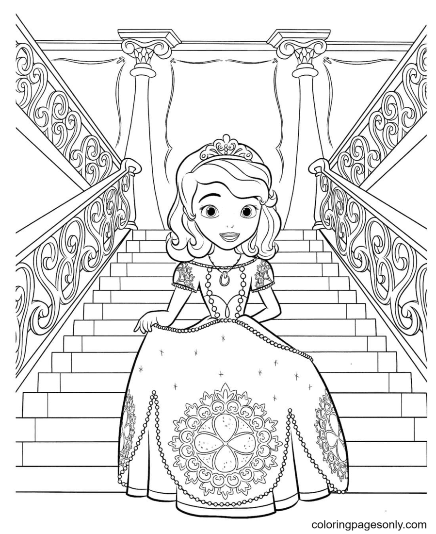 Sofia the first coloring pages printable for free download