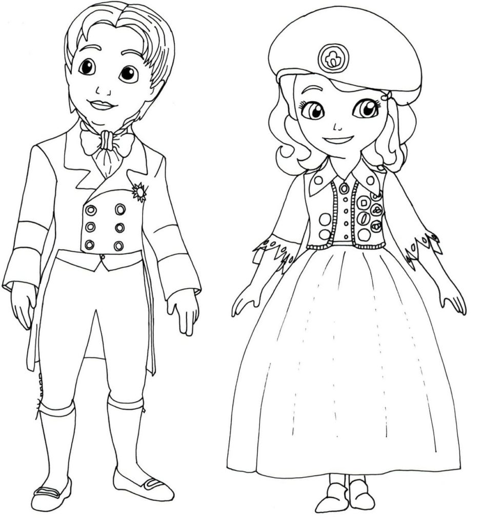 Sofia the first coloring pages