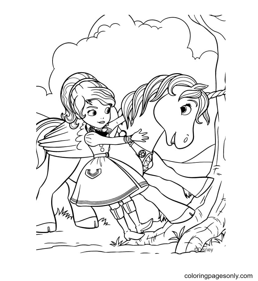 Sofia the first coloring pages printable for free download