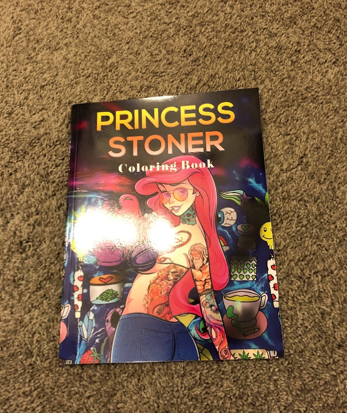 Princess stoner coloring book anxiety relief coloring book for adults
