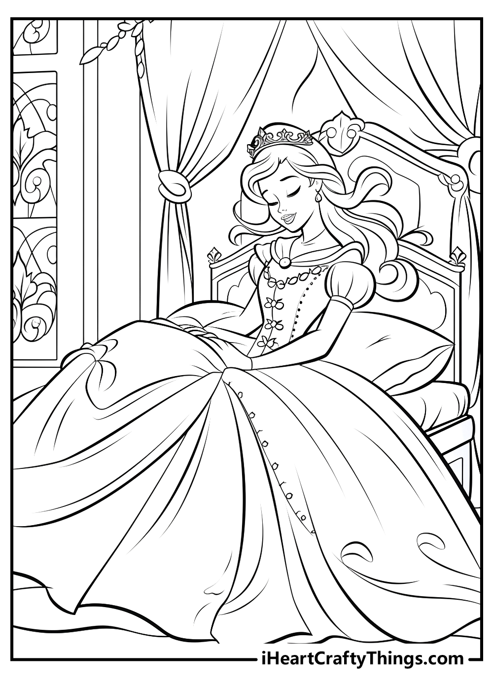 Sleeping beauty coloring pages free printables