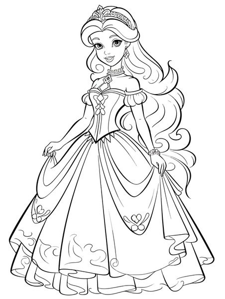 Thousand coloring pages princess royalty