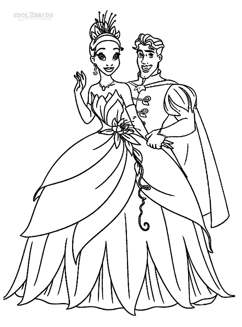 Printable princess tiana coloring pages for kids coolbkids princess coloring pages disney princess coloring pages princess coloring