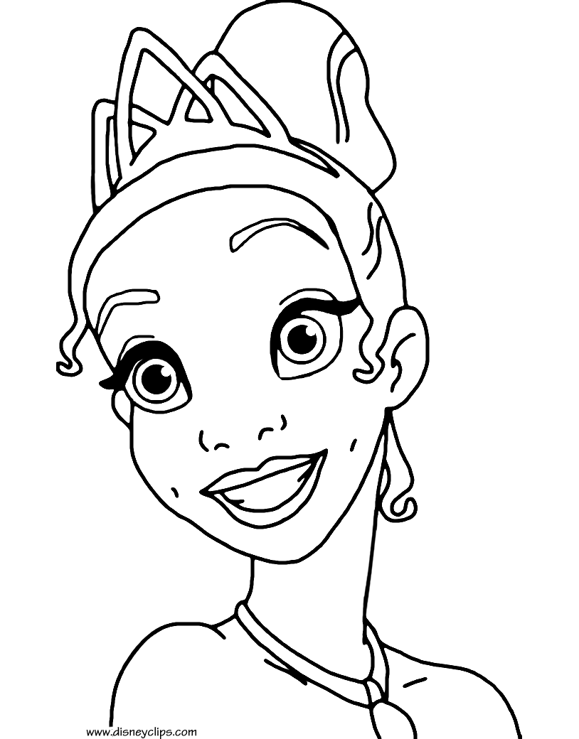 The princess and the frog coloring pages