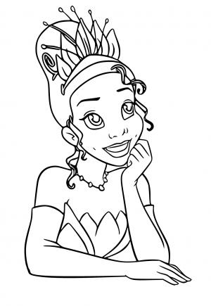 Free printable tiana coloring pages for adults and kids
