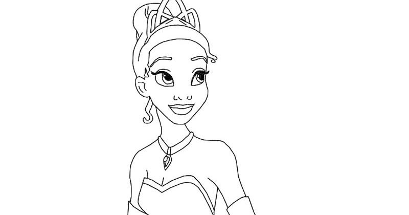 Disney movie princesses tiana coloring pages