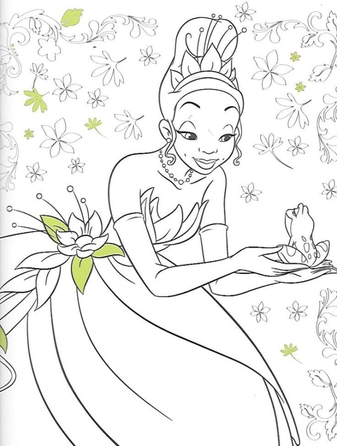 Princess tiana coloring pages