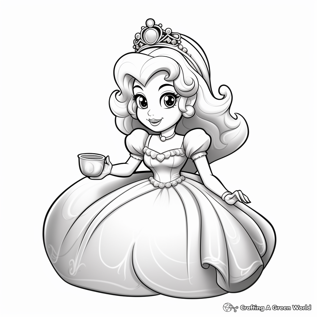 Princess peach coloring pages