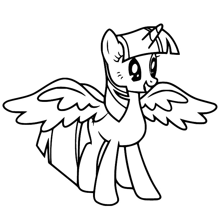 Twilight sparkle coloring pages printable for free download